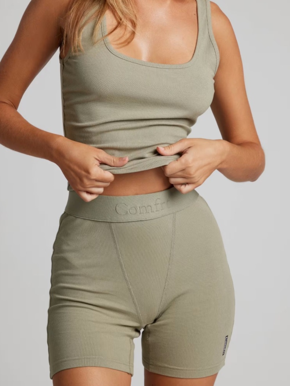Comfort Ribbed Boxer Shorts - Pine